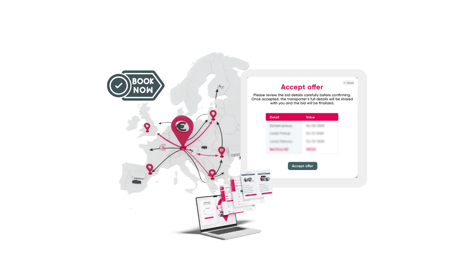 Preis transparent berechnen und Autotransport online buchen